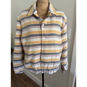 Zara Men’s Striped Bomber Jacket Size Large